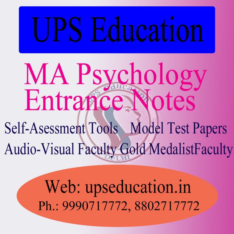 MA Psychology Entrance Notes UPS Education ePsychology