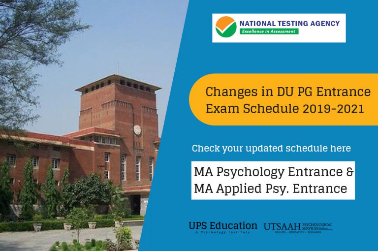 DU PG Psychology Entrance Schedule has changed 2019 ePsychology