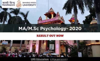 BHU MA/M.Sc Psychology Entrance Result 2020