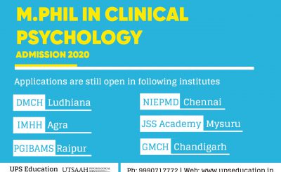 Admission Notification for M.Phil Clinical Psychology 2020 in several Universities