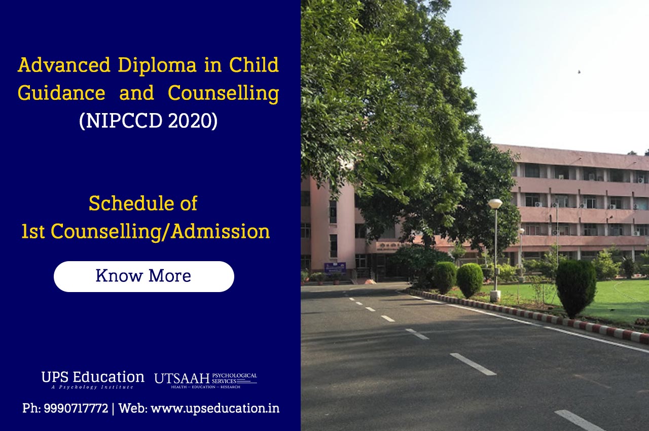 Counselling Notice of Advanced Diploma in Child Guidance and Counselling NIPCCD 2020