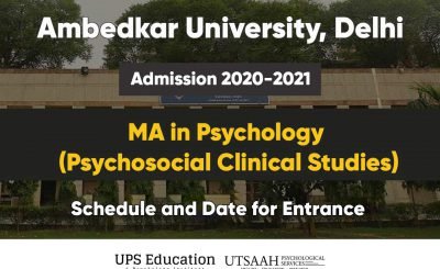 Ambedkar University Delhi schedule for MA Psychology Entrance 2020