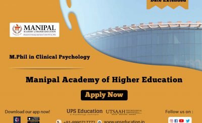 Manipal Acedemy M.Phil in Clinical Psychology Last date extended
