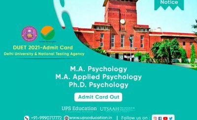 Release of Admit Card for Delhi University MA Psychology Entrance 2021