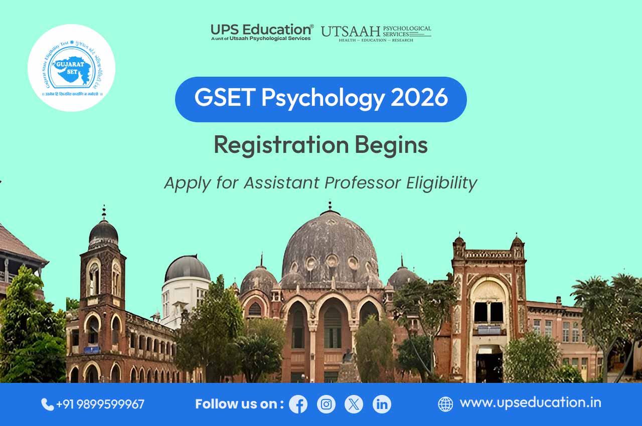 GSET Psychology 2026 registration begins for Assistant Professor eligibility in Gujarat.