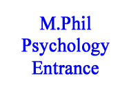 M.Phil Psychology Entrance